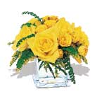 karisik sari güller ve cam  Samsun internetten çiçek siparişi 
