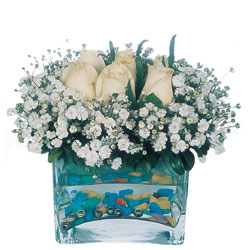 Samsun çiçek servisi , çiçekçi adresleri  mika yada cam içerisinde 7 adet beyaz gül