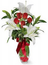  Samsun online çiçekçi , çiçek siparişi  5 adet kirmizi gül ve 3 kandil kazablanka