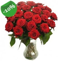 Vazo içerisinde 25 adet kırmızı gül  Samsun İnternetten çiçek siparişi 